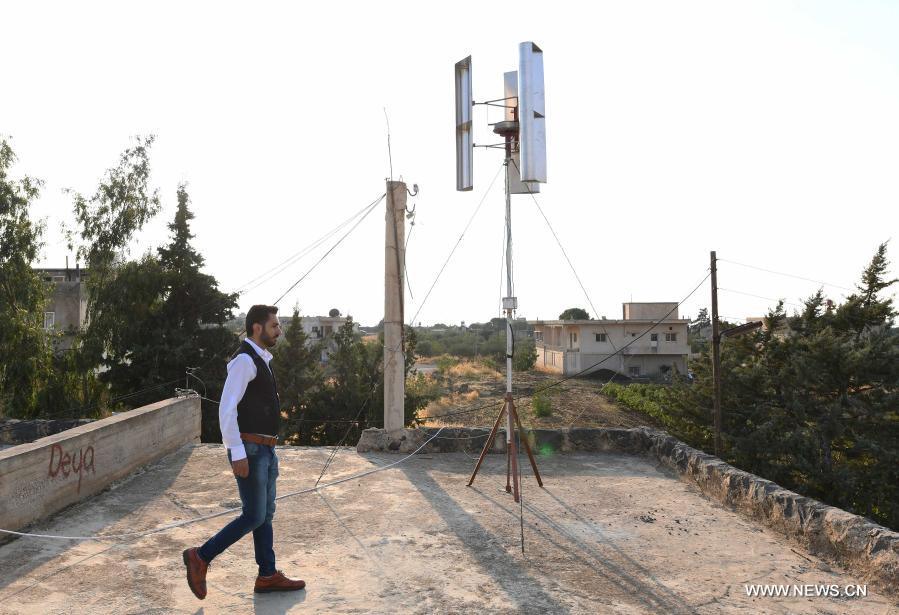 تحقيق إخباري: شاب سوري يبتكر عنفة ريحية لإنتاج الكهرباء للتغلب على نقص الطاقة