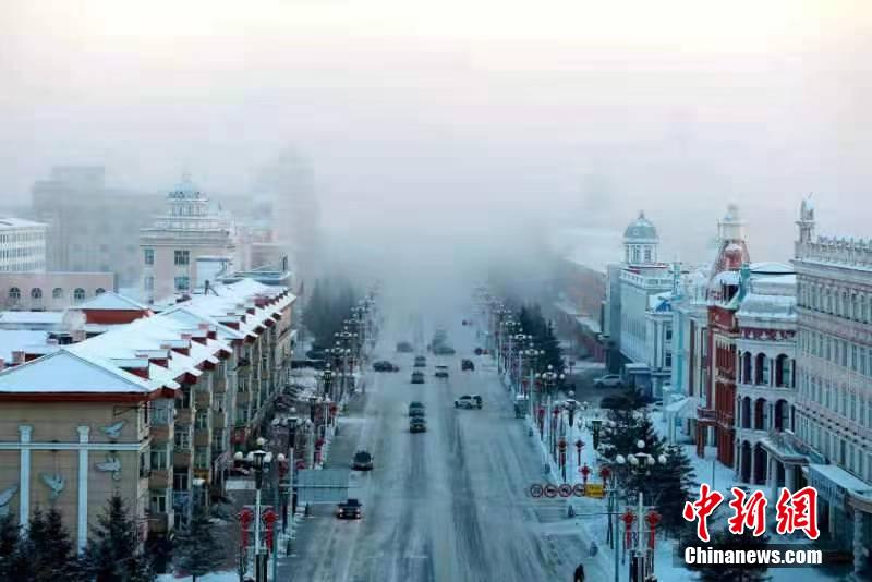 48 درجة تحت الصفر... طقس جليدي في مدينة موخه الصينية 