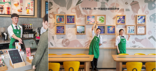 افتتاح أول مقهى ستاربكس بلغة الاشارة في شنغهاي
