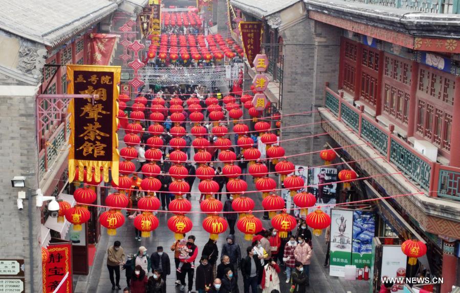 شارع ثقافي قديم بشمالي الصين خلال عيد الربيع