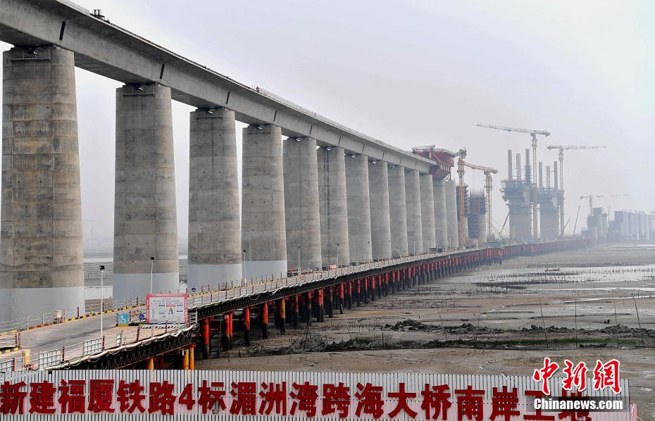 تقدم سريع لأشغال أول قطار سريع عابر للبحر في الصين