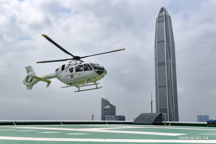 هيئة الطيران المدني في شنتشن تطلق خدمة نقل بمروحية