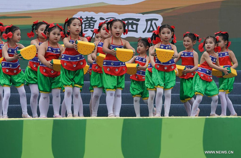 مهرجان البطيخ يقام في مدينة نانجين بمقاطعة جيانغسو