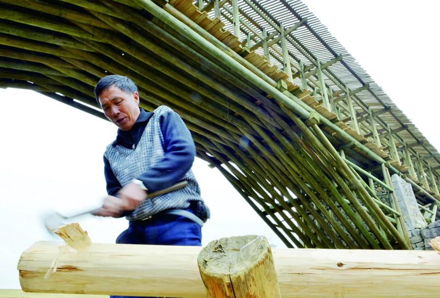 الجسر الخشبي المقوس الخالي من المسامير: تحفة معمارية في مقاطعة فوجيان 