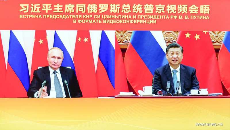 شي: الصين وروسيا حصن يدافع عن ممارسة التعددية الحقيقية والتمسك بالإنصاف والعدالة