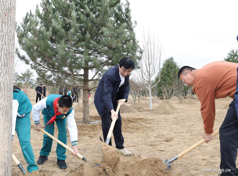 شي يشارك في حملة سنوية لزرع الأشجار في بكين للمرة العاشرة