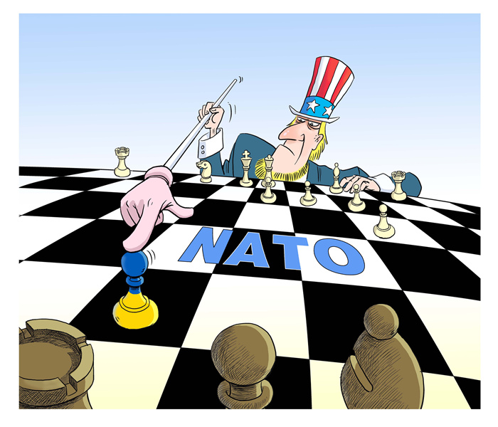 كاريكاتور: حتى نفهم .. من أشعل فتيل الأزمة الأوكرانية؟