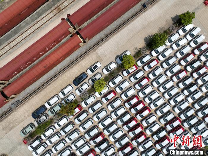 الصين تشحن سيارات قوانغسي إلى العالم عبر طريق السكك الحديدة