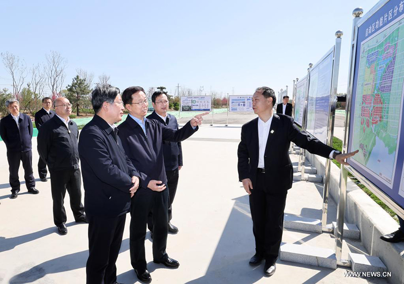 نائب رئيس مجلس الدولة الصيني يشدد على البناء عالي الجودة لمنطقة شيونغآن الجديدة