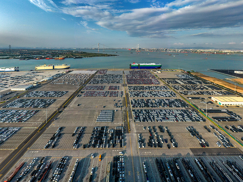 تزايد صادرات السيّارات الصينية من ميناء نانشا في قوانغتشو