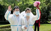 حفل زفاف في شنغهاي بطابع "مكافحة الوباء"