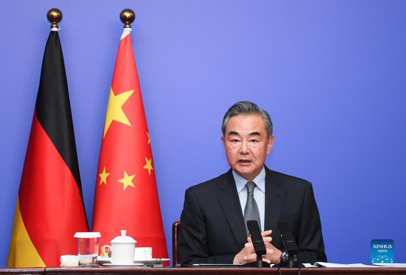 وزيرا خارجية الصين وألمانيا يعقدان اجتماعا افتراضيا بشأن العلاقات الثنائية والتعددية