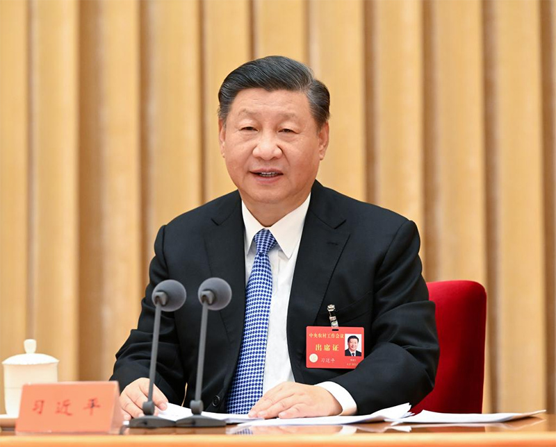 شي يشدد على تعزيز قوة الصين في الزراعة خلال مؤتمر العمل الريفي الرئيسي