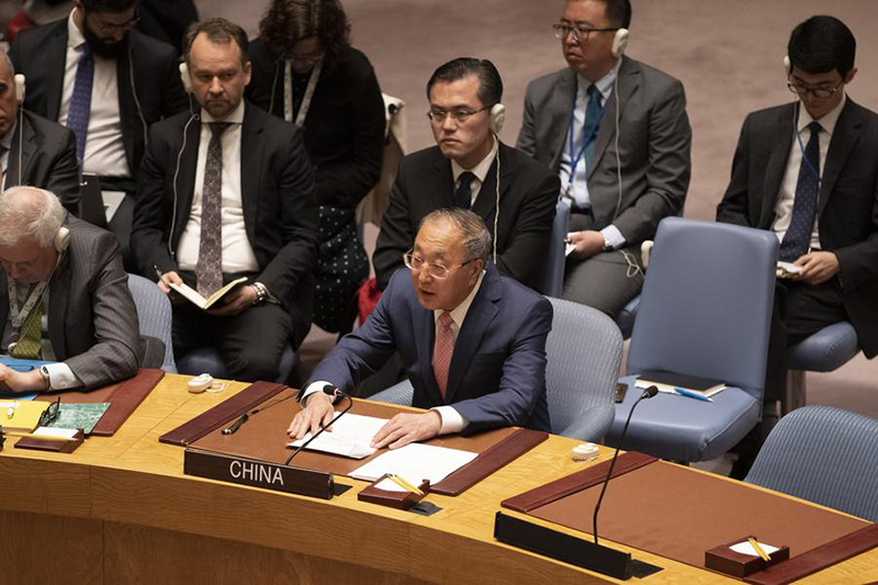 مبعوث الصين لدى الأمم المتحدة يدعو إلى حل دائم للقضية الفلسطينية