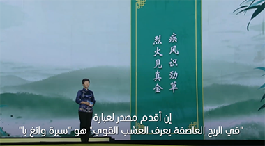 اقتباسات أدبية مفضلة للرئيس شي جين بينغ: في الريح العاصفة يعرف العشب القوي