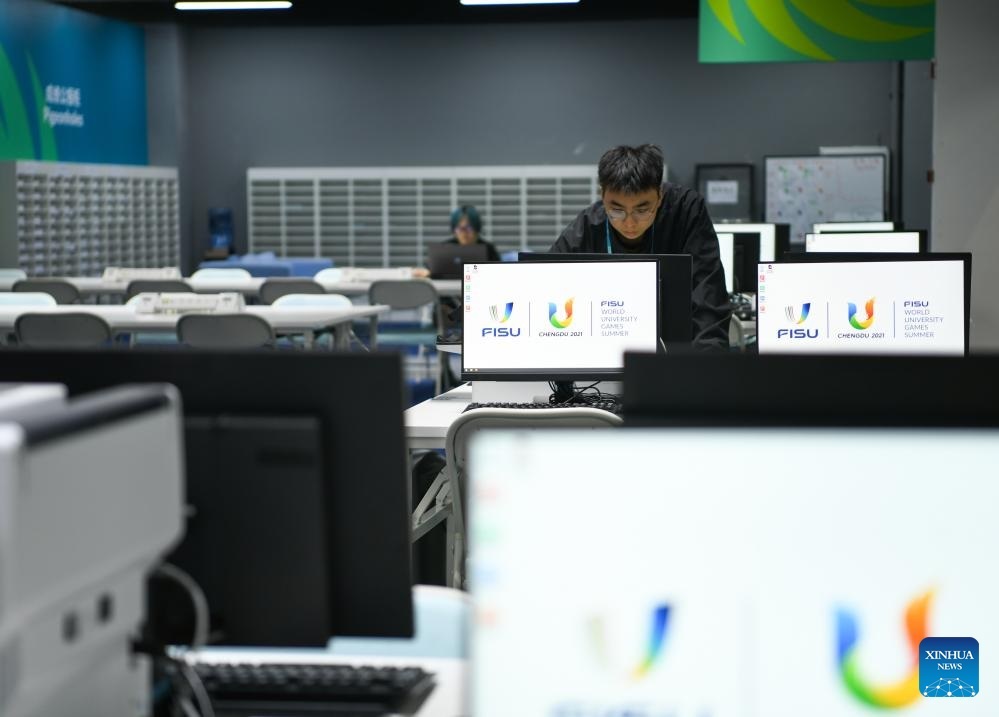 بدء التشغيل التجريبي للمركز الإعلامي الرئيسي لدورة الألعاب الجامعية العالمية في تشنغدو