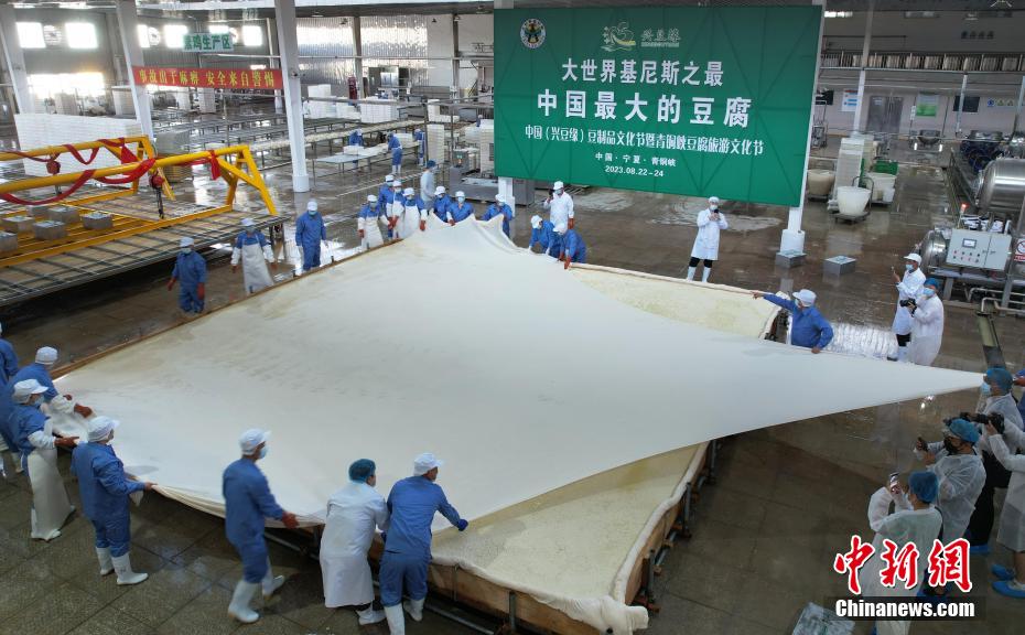 نينغشيا تصنع أكبر قطعة جبن التوفو في الصين