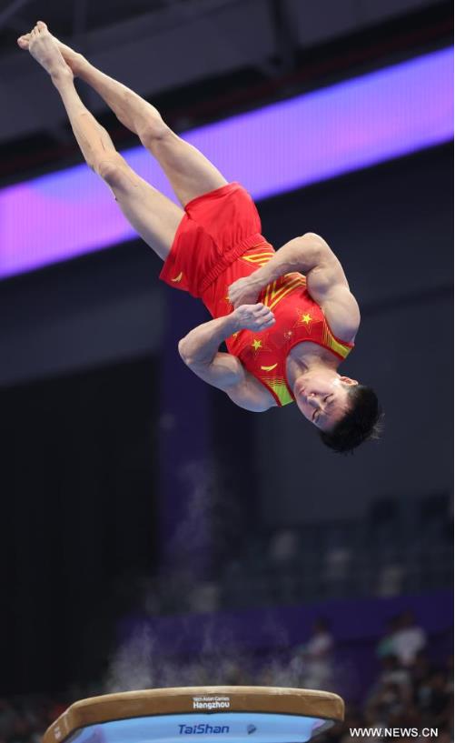الصين تفوز بذهبية فريق الجمباز رجال في آسياد هانغتشو