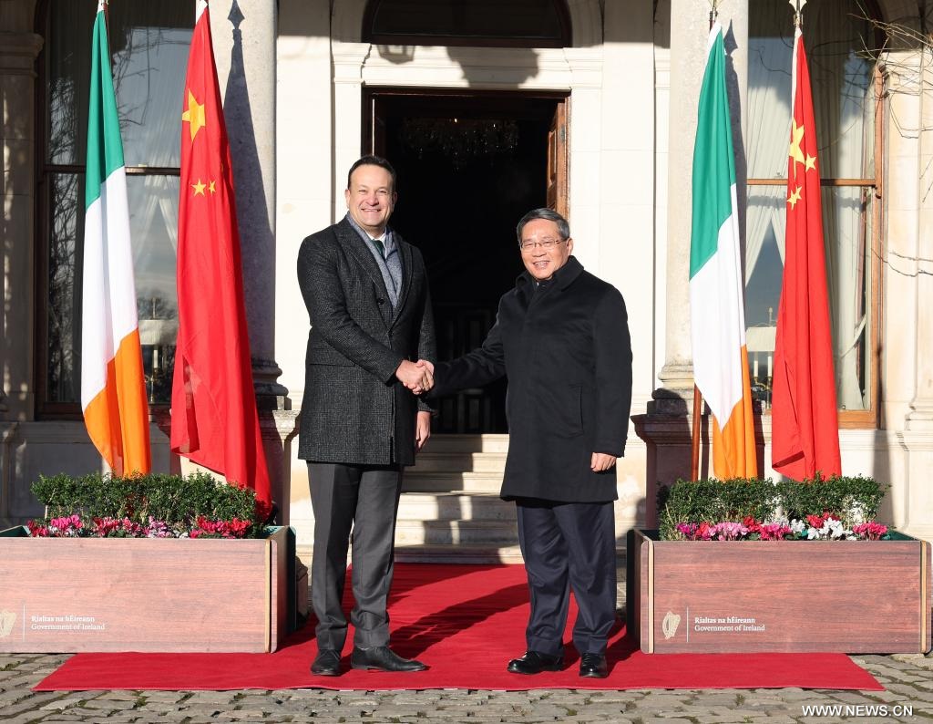 رئيس مجلس الدولة: على الصين وأيرلندا اعتبار كل منهما الأخرى شريكا تعاونيا رئيسيا