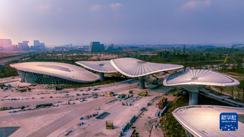 الموقع الرئيسي لمعرض البستنة الدولي 2024 في تشنغدو يتخذ شكله النهائي