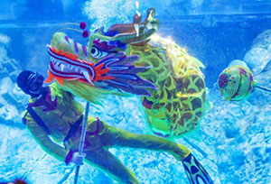نانجينغ: "رقصة التنين تحت الماء" لاستقبال العام الجديد