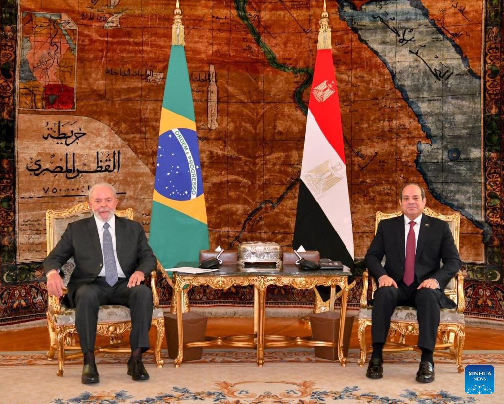 السيسي ولولا دا سيلفا يتفقان على تشكيل لجنة مشتركة لتنسيق التعاون بين مصر والبرازيل