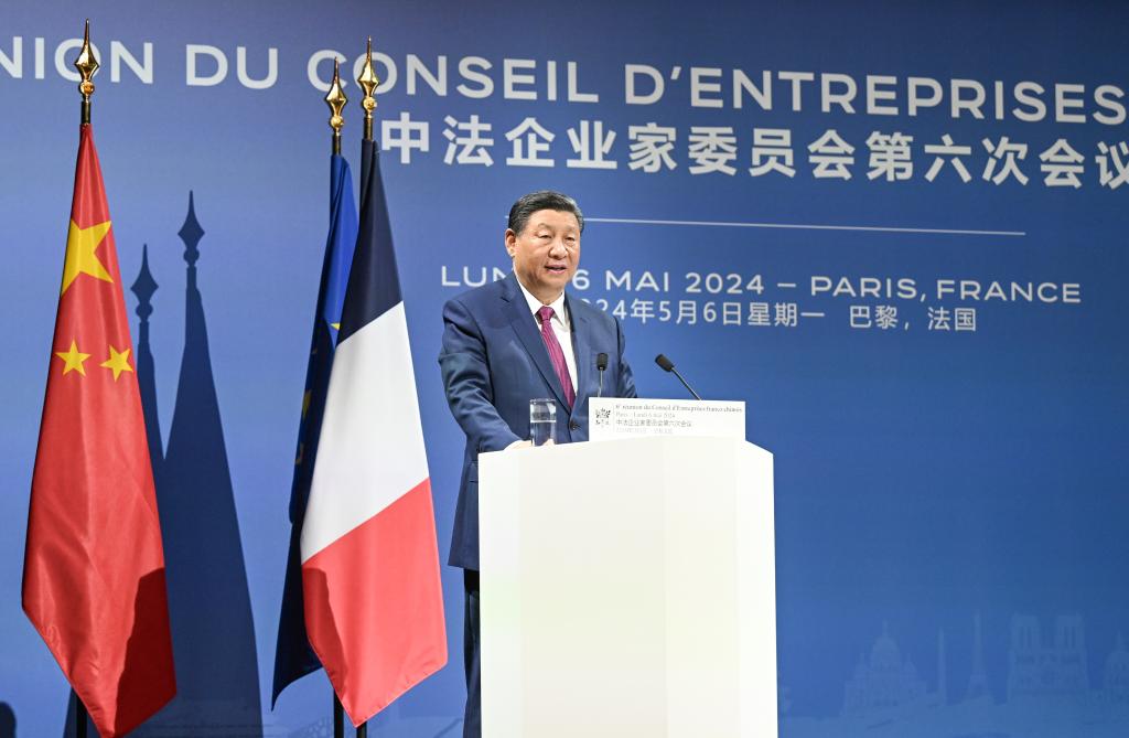 شي يحضر المراسم الختامية للاجتماع السادس لمجلس الأعمال الصيني-الفرنسي مع ماكرون