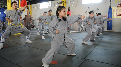 ممارسة رياضة "الووشو" الصينية في العراق