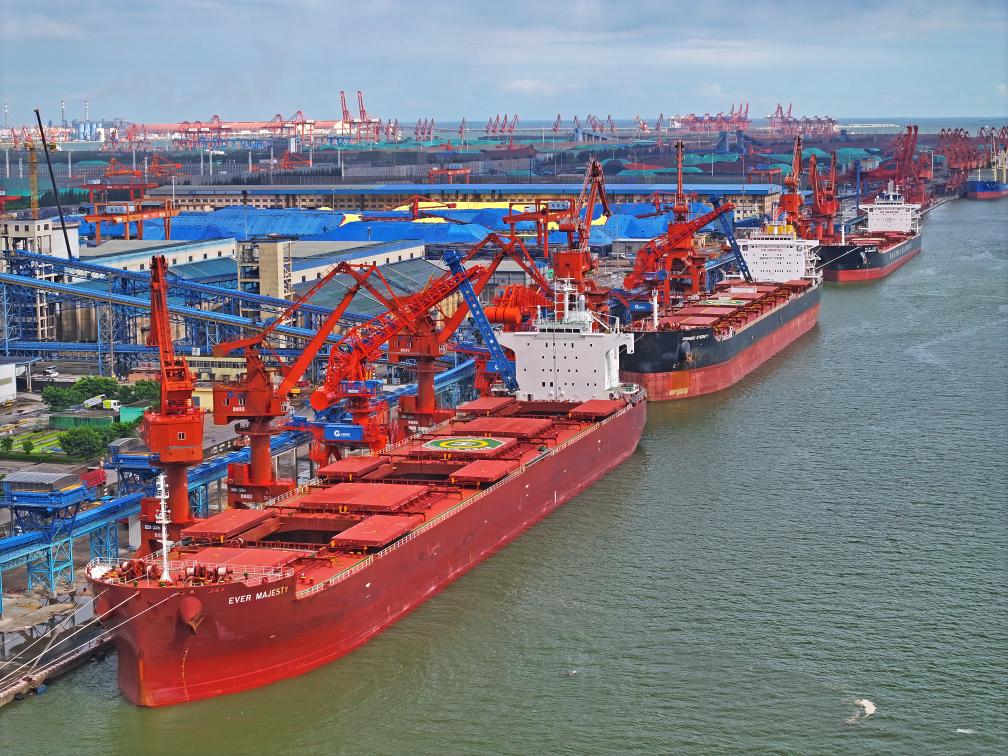 الصورة: ازدهار شحن البضائع في ميناء بجنوبي الصين