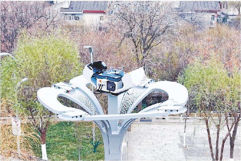 جينان، شاندونغ: أعمدة الإنارة الذكية تتحوّل إلى منصات للطائرات المسيّرة