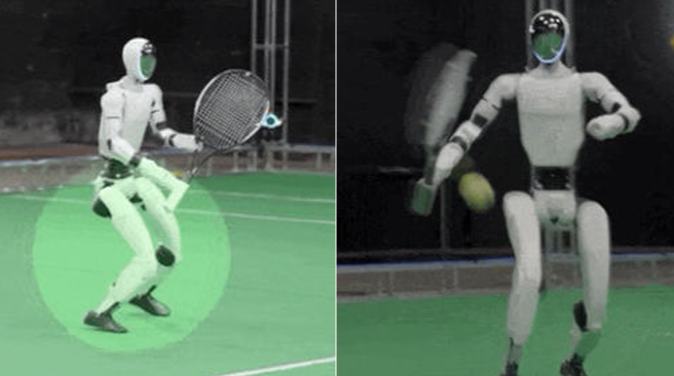 روبوت بشري صيني ينافس اللاعبين المحترفين في لعبة التنس