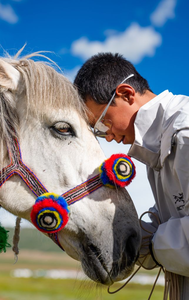 الصورة: سباق خيل في منطقة شيتسانغ الصينية