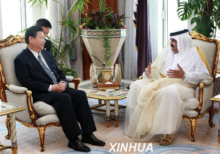 نائب الرئيسي الصيني يتعهد برفع العلاقات الصينية - القطرية إلى مستوى جديد