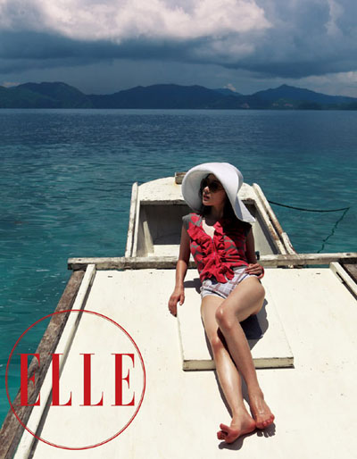الممثلة الصينية تزهر على غلاف مجلة《ELLE》