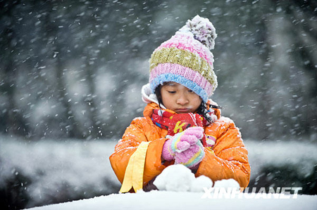 بكين تستقبل أول سقوط للثلج لهذا العام 
