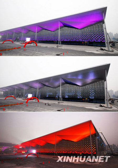 إضاءة مصابيح التزيين لأجنحة معرض إكسبو العالمي بشانغهاي