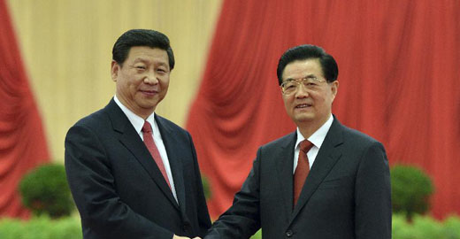 هو جين تاو وشى جين بينغ يلتقيان مندوبى المؤتمر الوطنى الثامن عشر للحزب الشيوعى الصينى