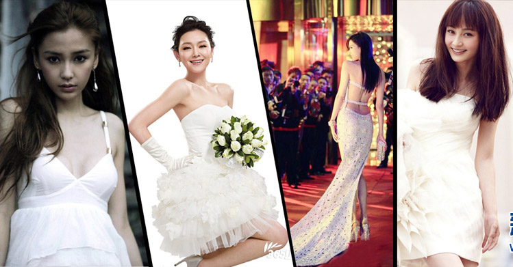 النجمات الصينيات الشهيرات في فساتين الزفاف