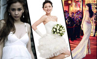 النجمات الصينيات الشهيرات في فساتين الزفاف