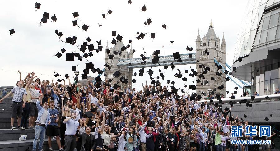 أكبر عدد للناس الذين يرميون قبعات التخرج الجامعي في نفس الوقت