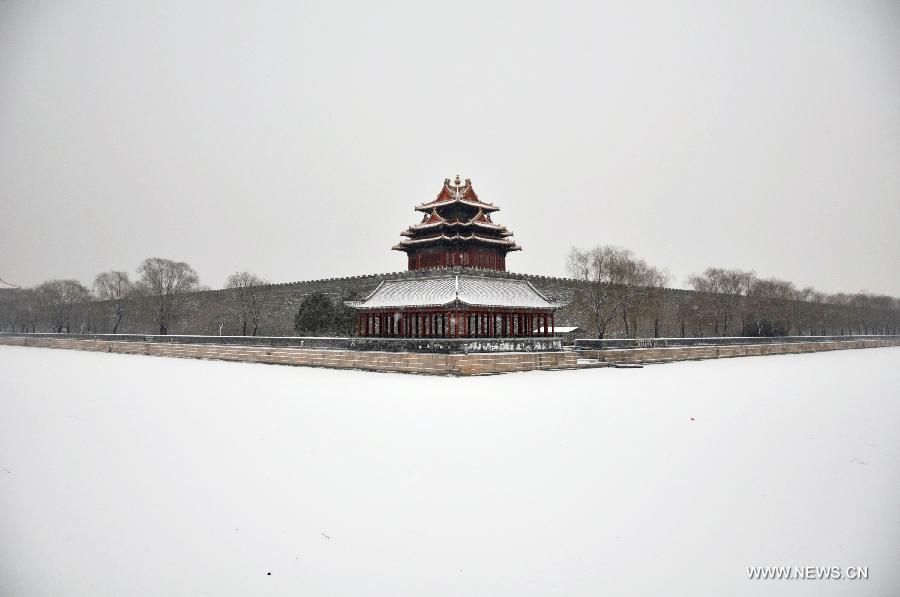 مواصلة تساقط الثلوج علي شمال الصين