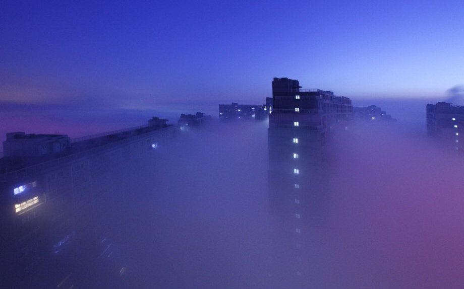 مشاهد بكين تحت التلوث الشديد  (9)