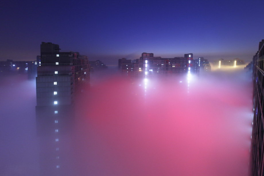 مشاهد بكين تحت التلوث الشديد  (2)
