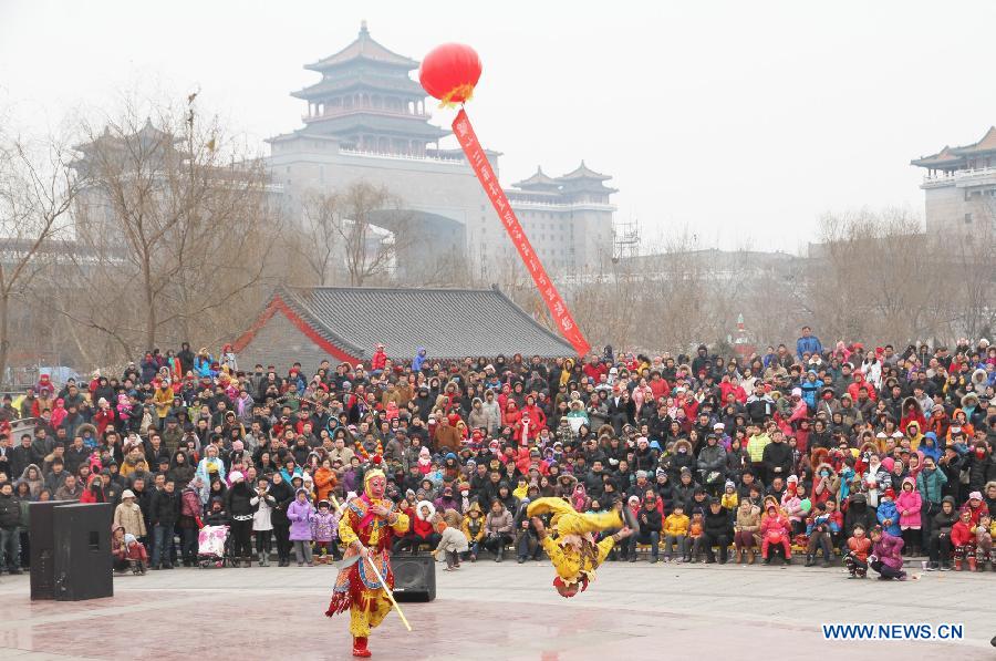 انطلاق فعاليات مهرجان المعبد ببكين للاحتفال بعيد الربيع التقليدي  (2)