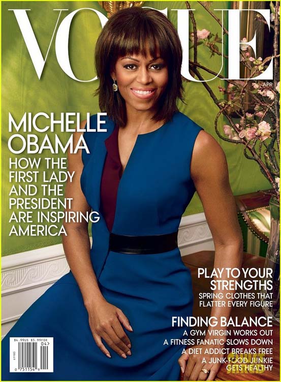 السيدة الأميركية الأولى ميشيل أوباما تزين غلاف مجلة فوج (2)