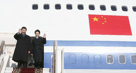 الرئيس الصينى شي جين بينغ يصل الى موسكو