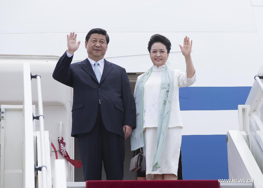 الرئيس الصيني يصل إلى برازافيل فى زيارة دولة 