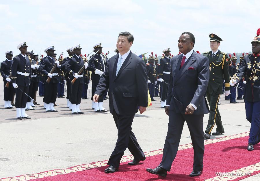 الرئيس الصيني يصل إلى برازافيل فى زيارة دولة  (2)