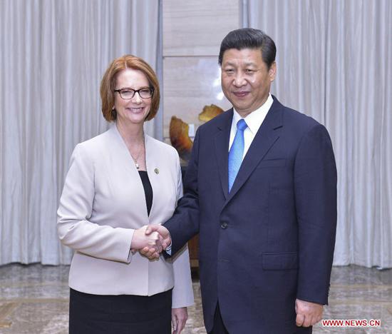الرئيس الصيني يلتقي برئيسة وزراء أستراليا 
