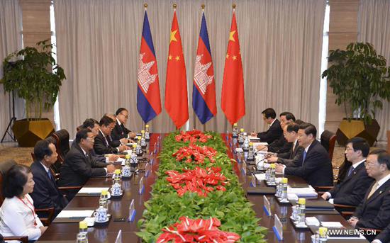 الرئيس الصيني يشيد بالعلاقات مع كمبوديا 